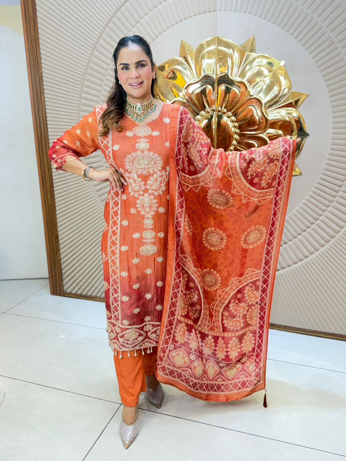 Stunning Party Wear Long Suit PC3115