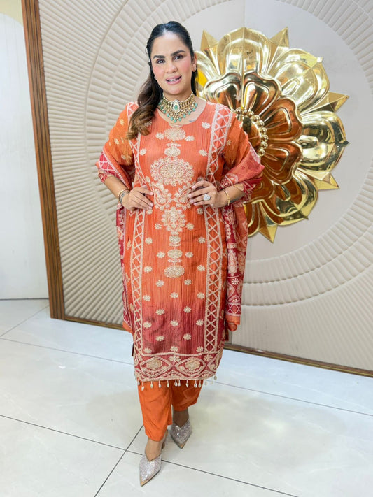 Stunning Party Wear Long Suit PC3115