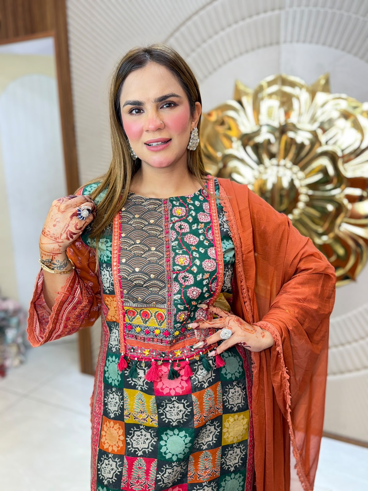 Beautiful Pattern Print Suit PC3137