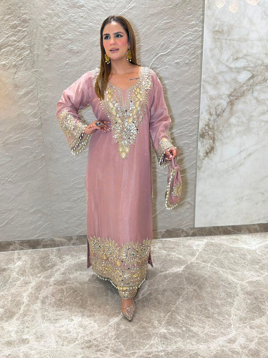 Stunning Party Wear Log Suit With Potli PC3159