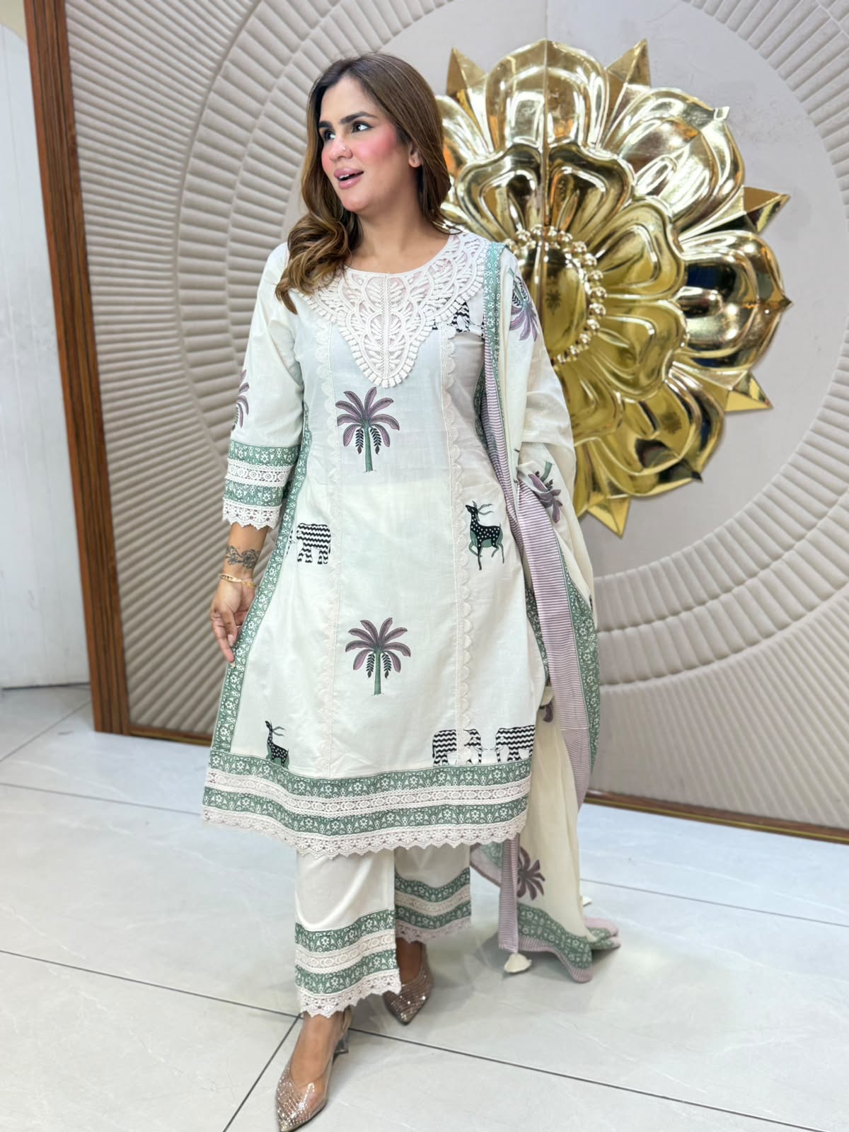 Beautiful Suit With Lace Work PC3172