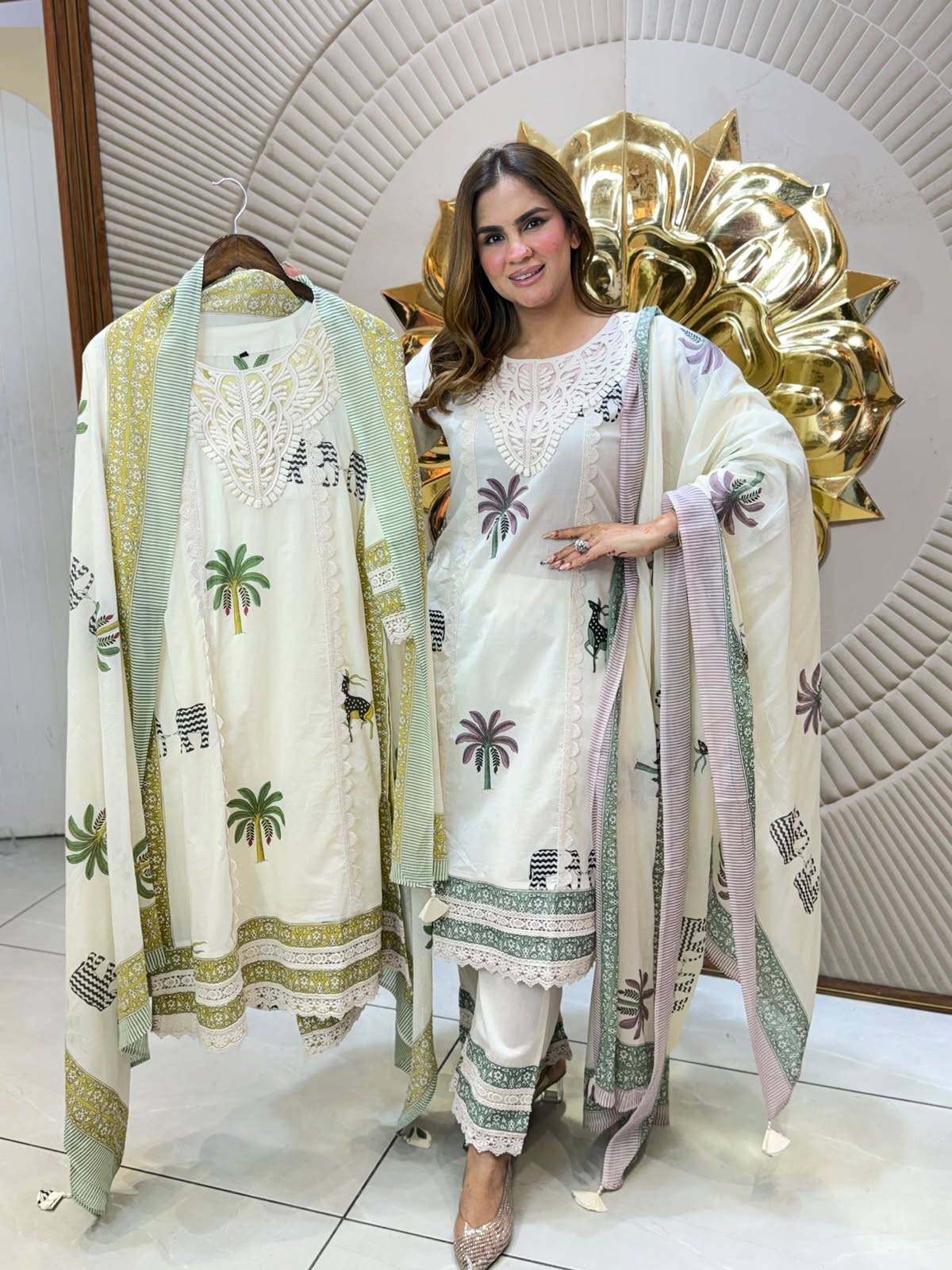 Beautiful Suit With Lace Work PC3172