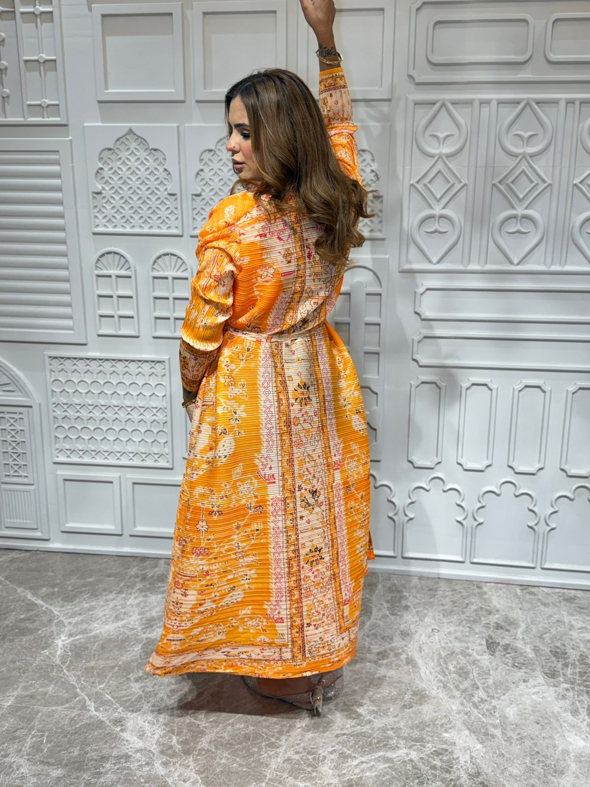 Beautiful Long Shrug With Belt PC3181