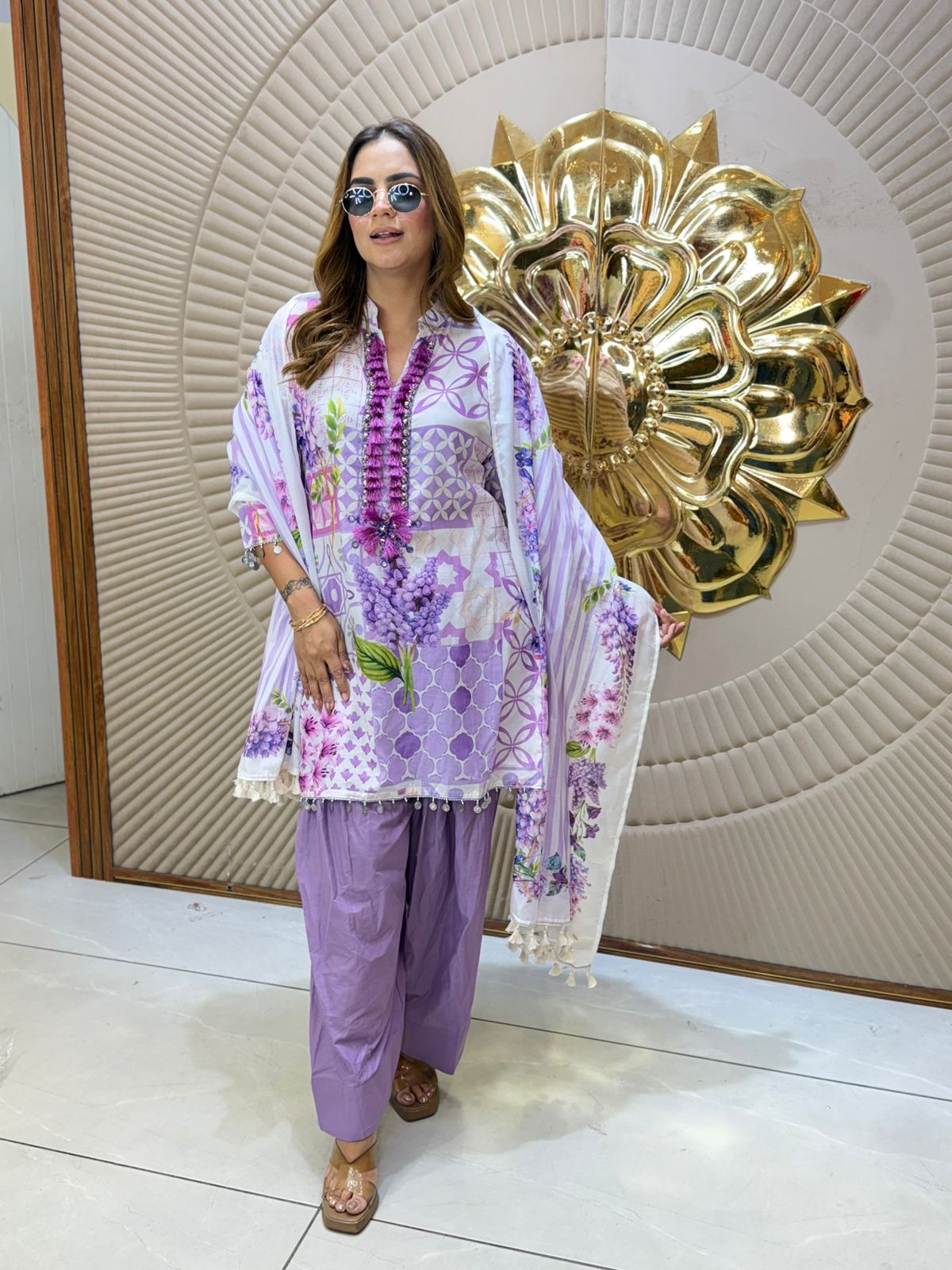 Beautiful Flower Print Suit PC3183