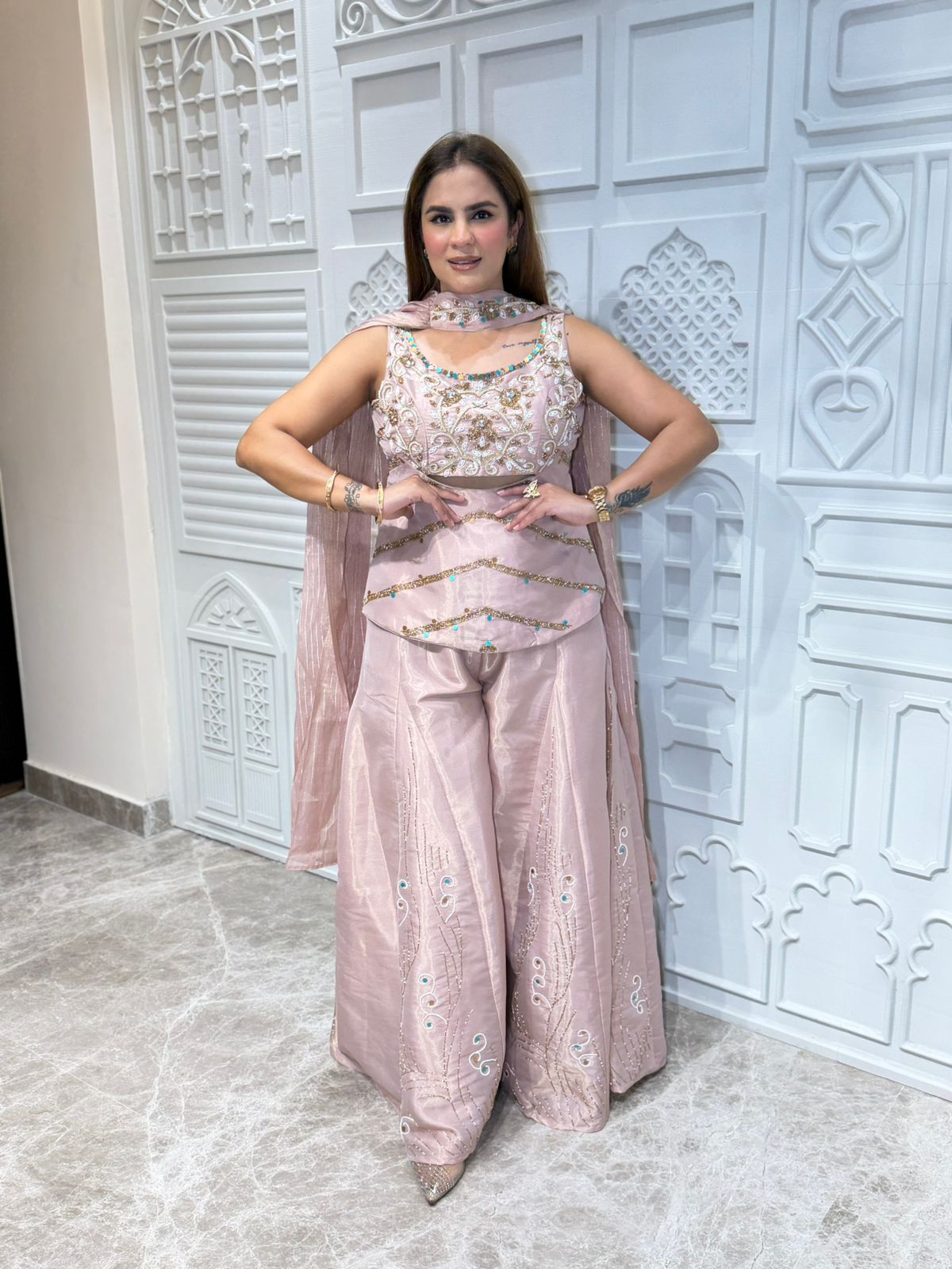 Stunning 3pc Sharara Suit PC8198