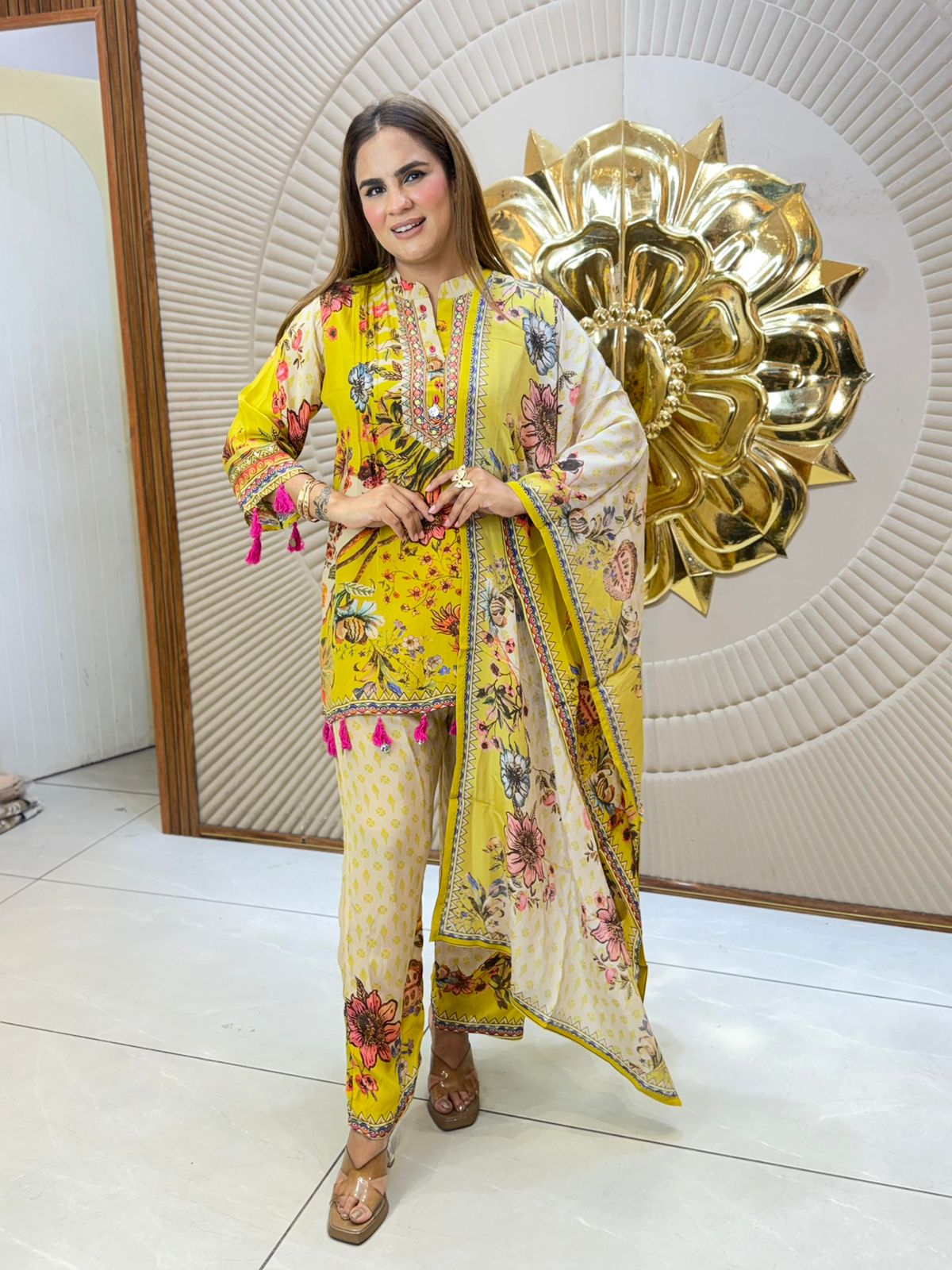 Beautiful Floral Print Suit PC8201