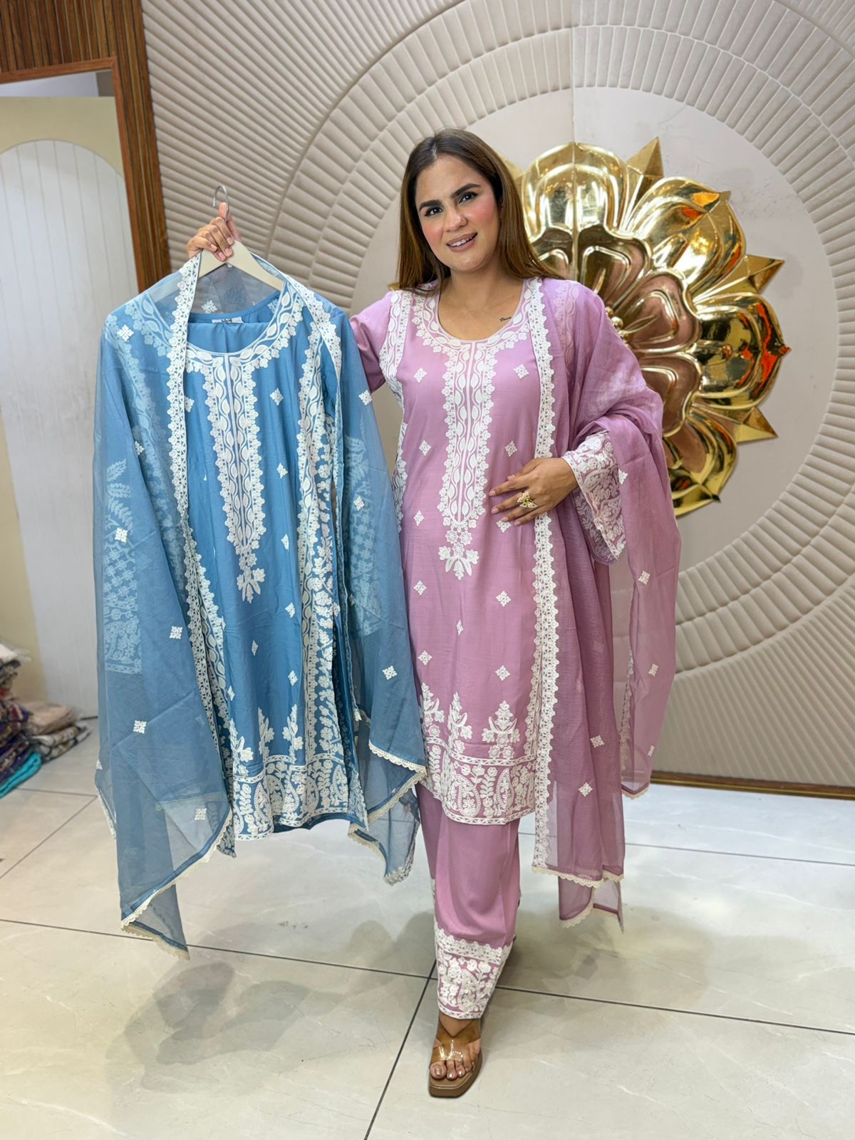 Beautiful Suit With Embroidery Work PC8205