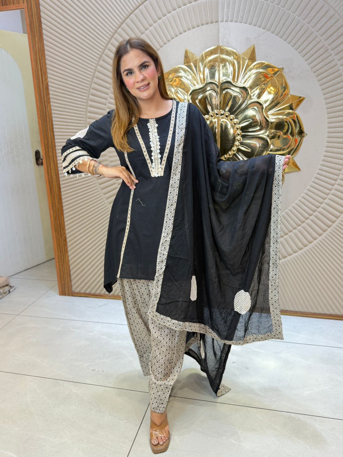 Daily Wear Suit With Lace Work PC8206