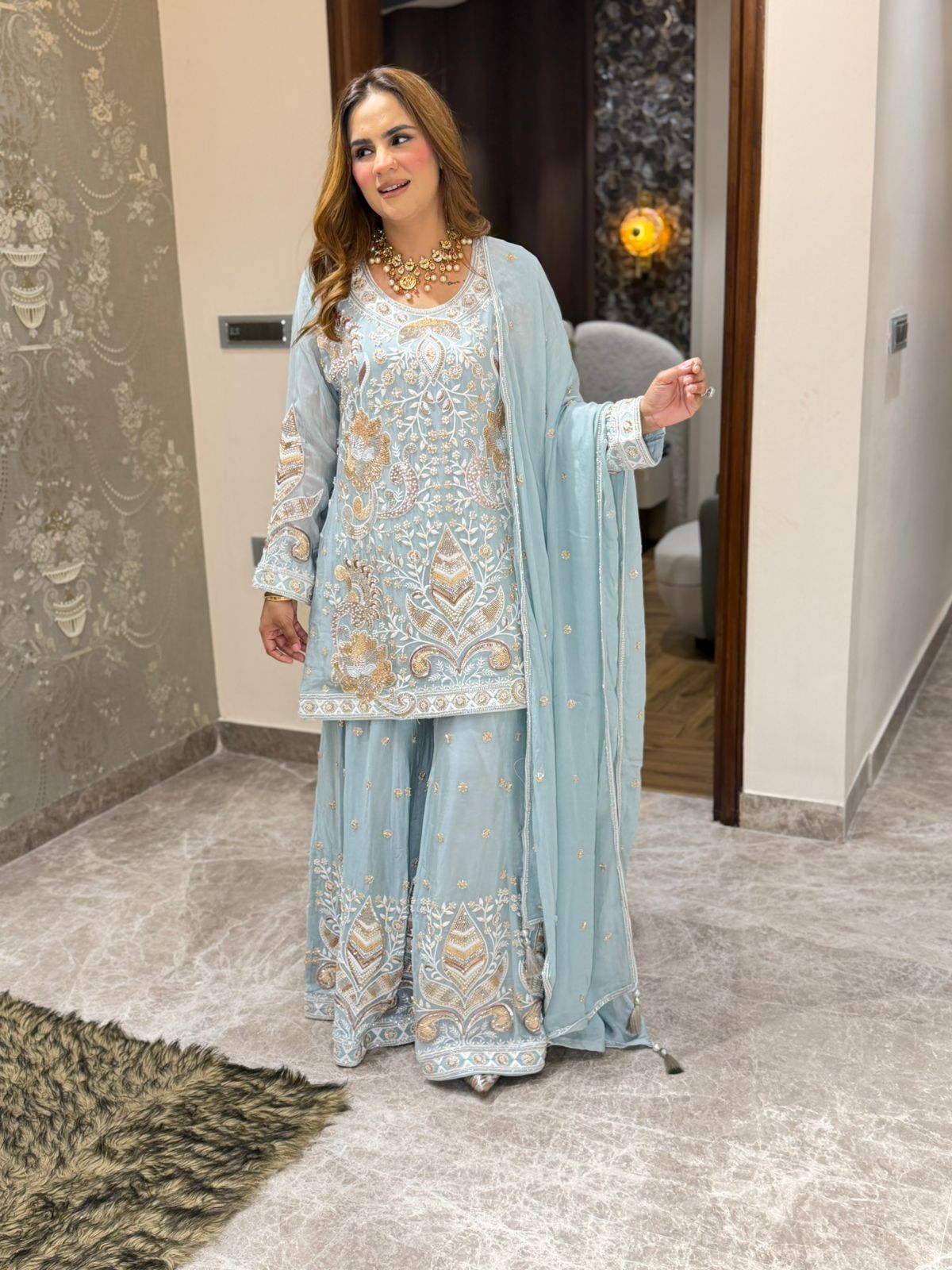 Stunning Party Wear Sharara Suit PC3186