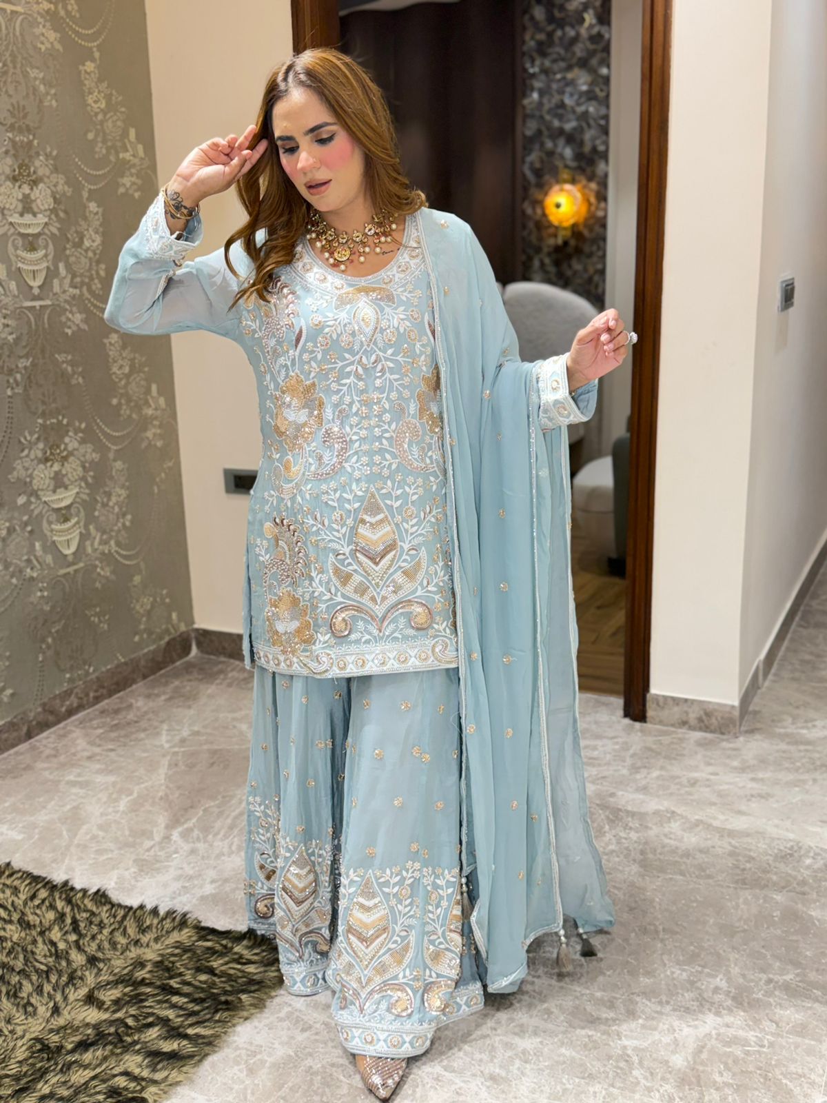 Stunning Party Wear Sharara Suit PC3186