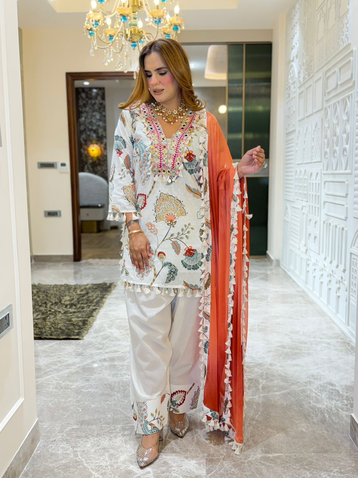 Beautiful Floral Print Suit PC3187