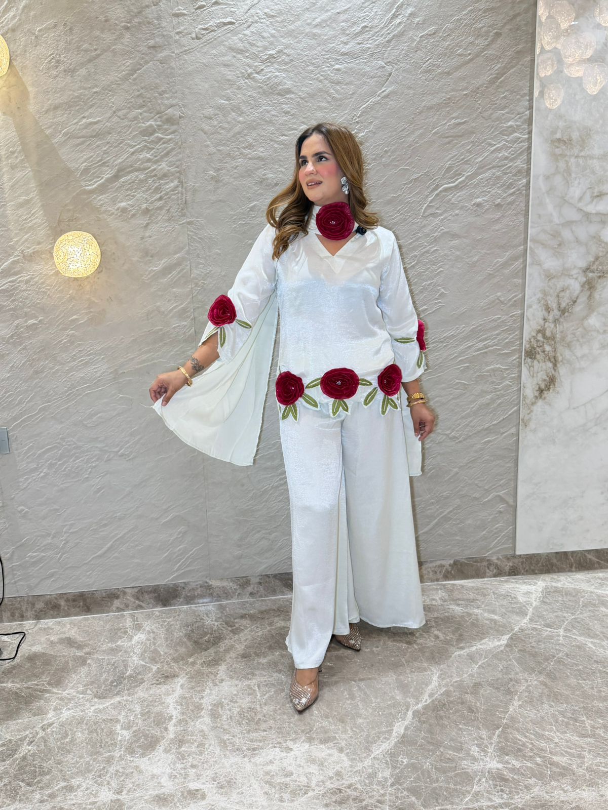 Stunning 3D Floral Suit PC3195