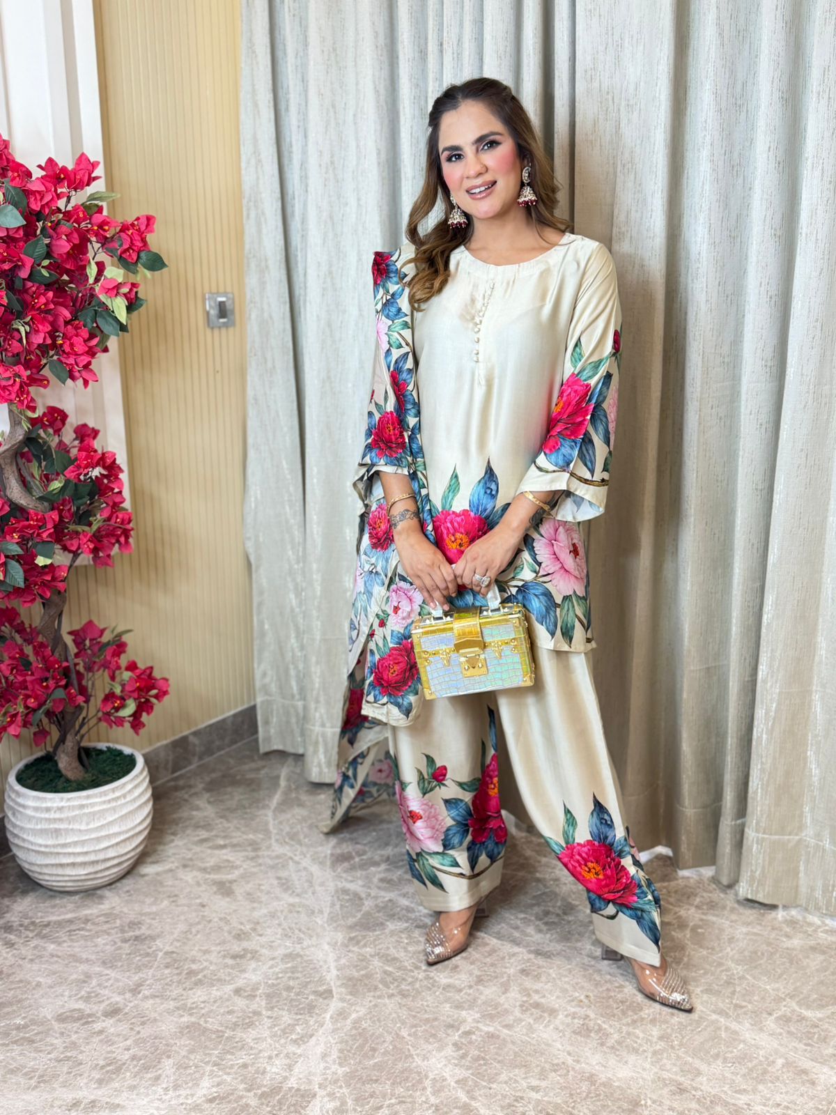 Stunning Flower Print Suit PC3208