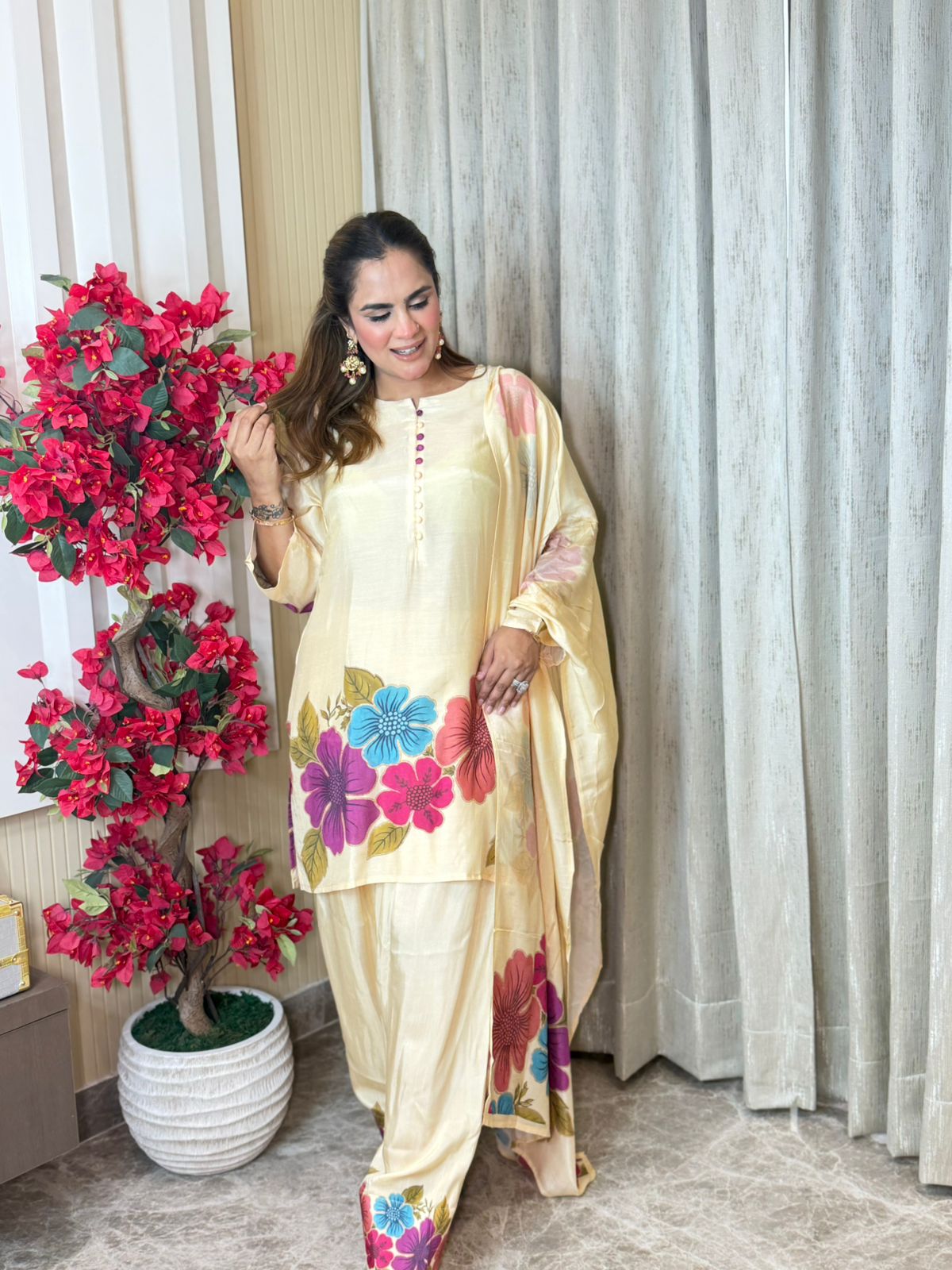 Beautiful Floral Print Suit PC3216