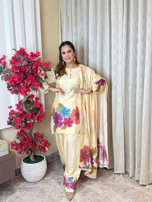 Beautiful Floral Print Suit PC3216