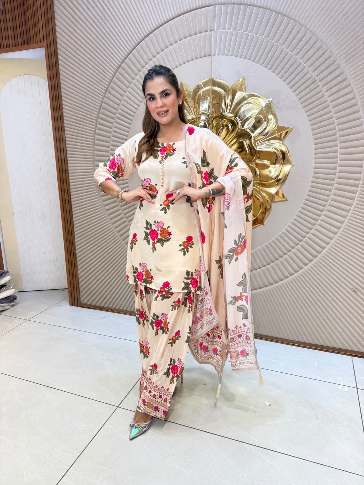 Beautiful Floral Print Suit PC3264