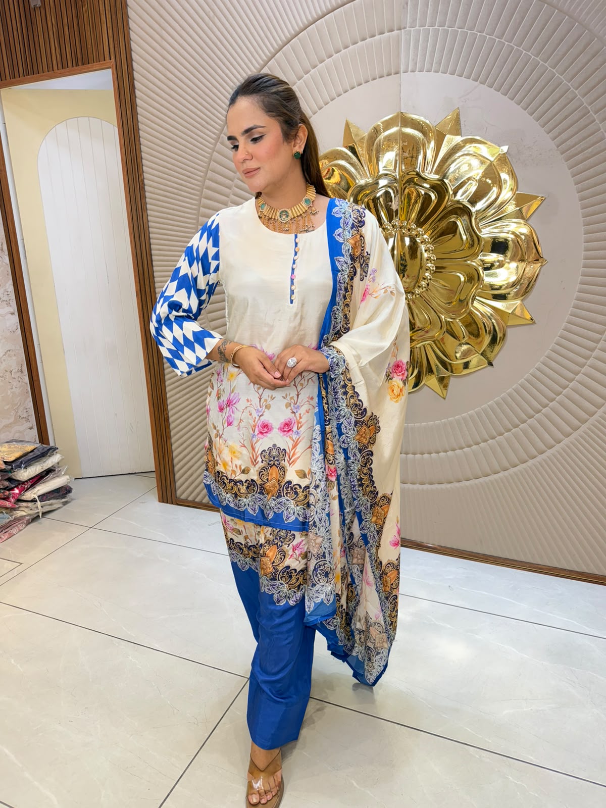 Stunning Pattern Print Suit PC3265