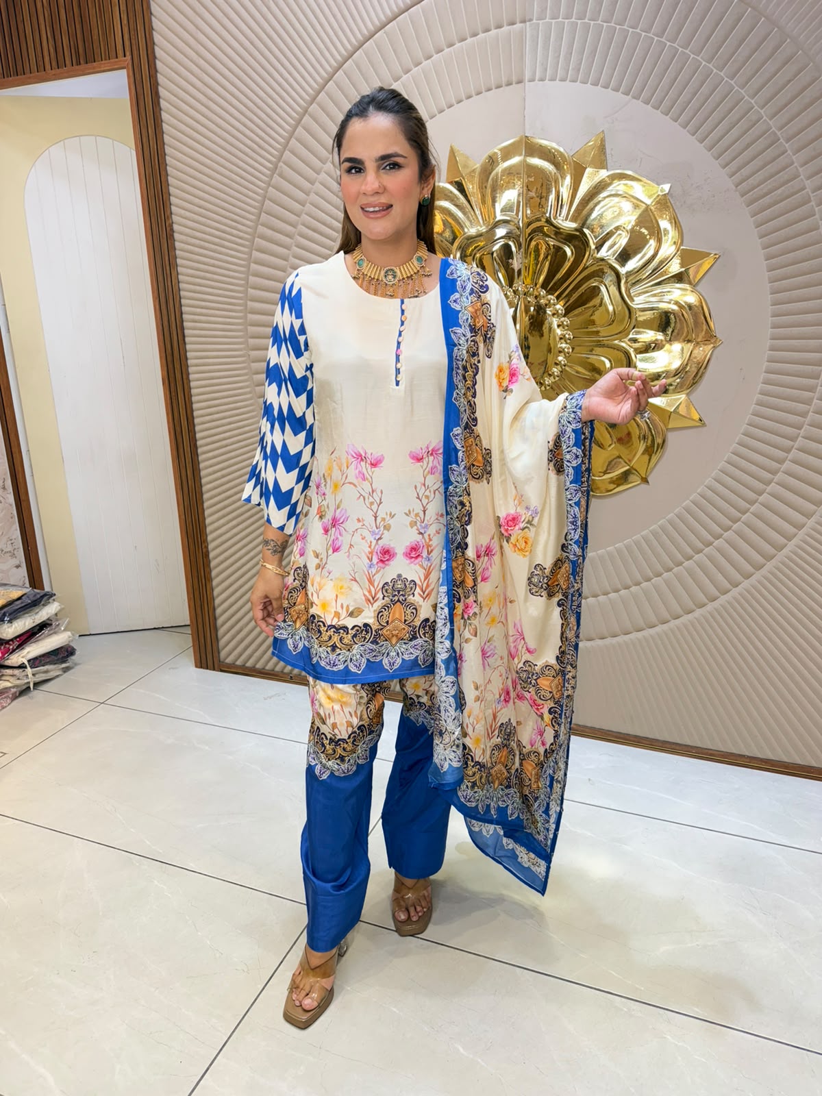 Stunning Pattern Print Suit PC3265