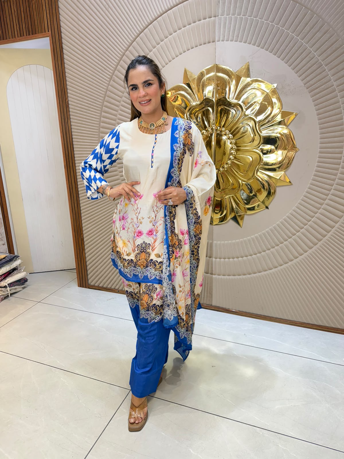 Stunning Pattern Print Suit PC3265