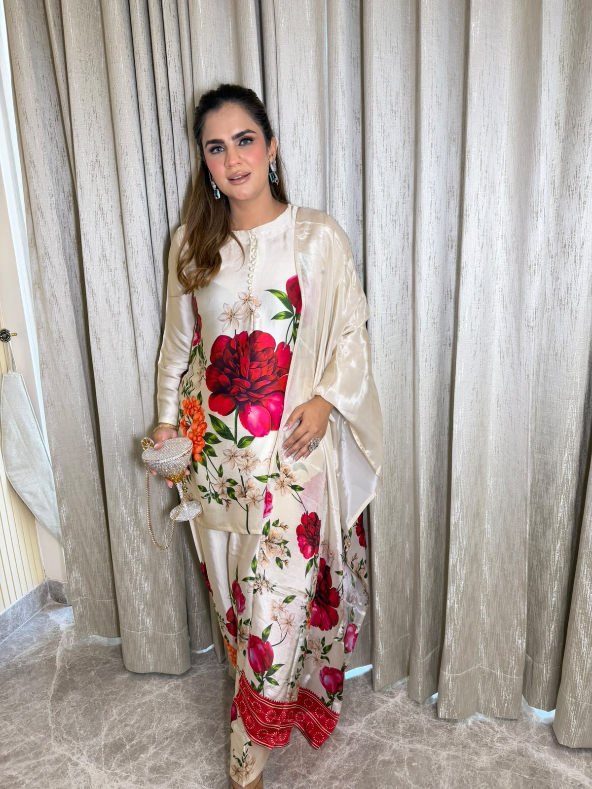 Elegant Suit With Flower Design PC3303