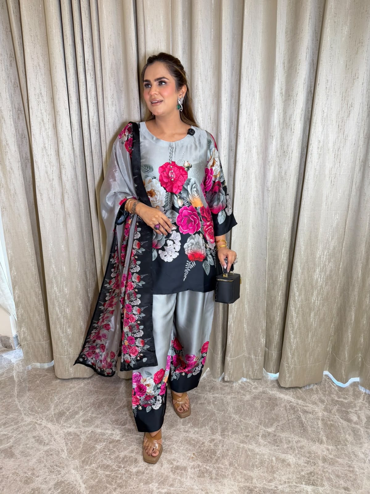 Elegant Suit With Flower Design PC3303