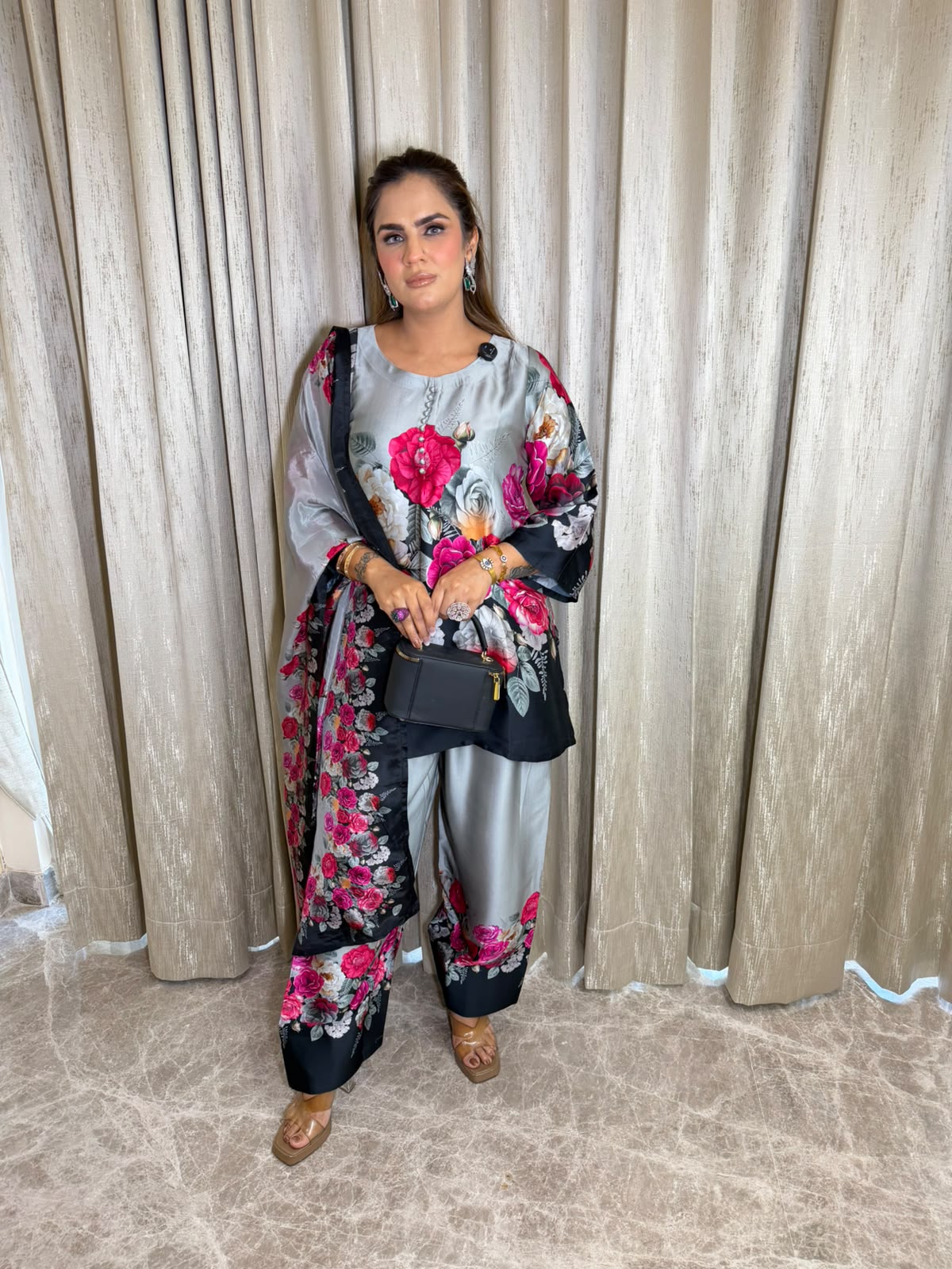 Elegant Suit With Flower Design PC3303