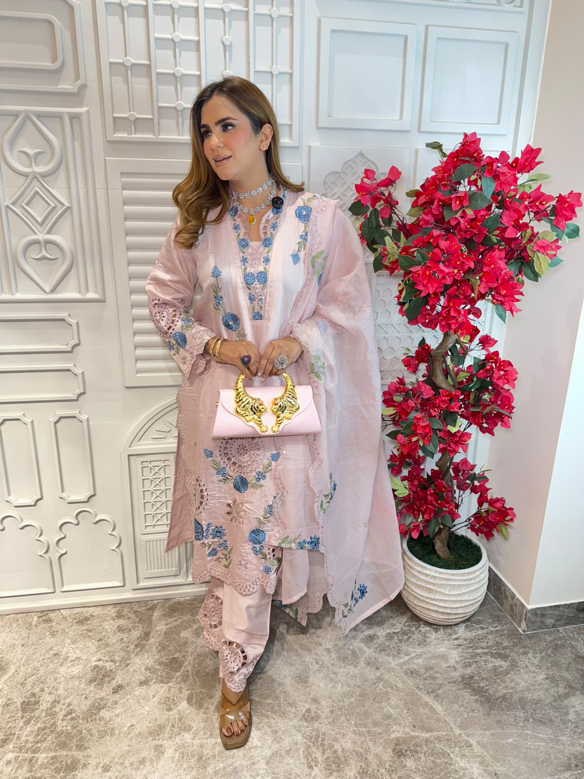 Elegant Suit With Lace Work PC3304