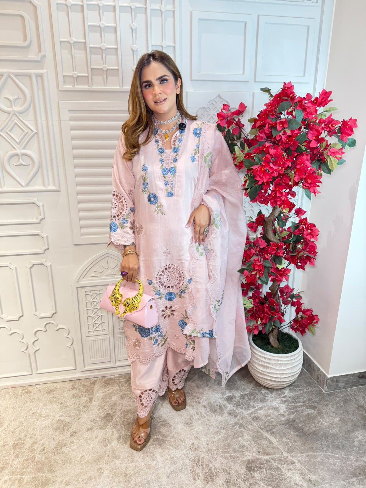 Elegant Suit With Lace Work PC3304