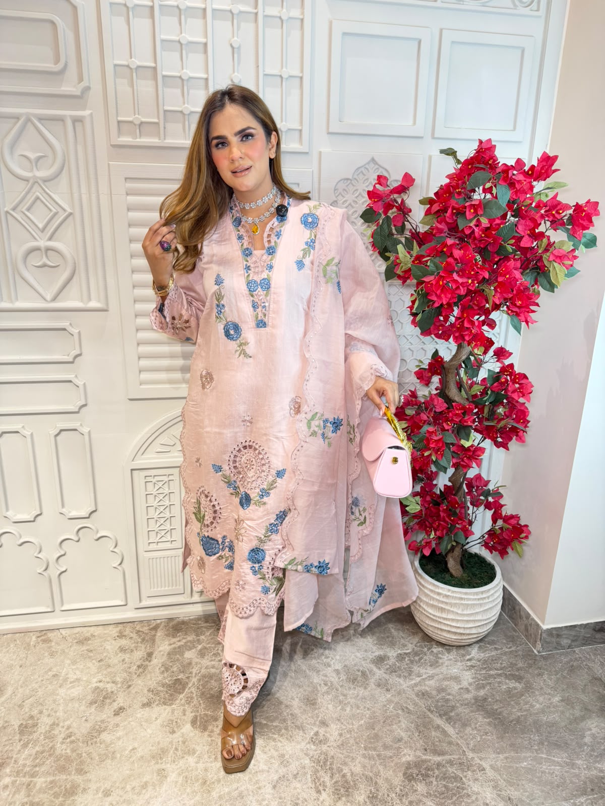 Elegant Suit With Lace Work PC3304