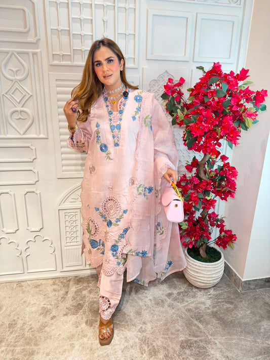 Elegant Suit With Lace Work PC3304