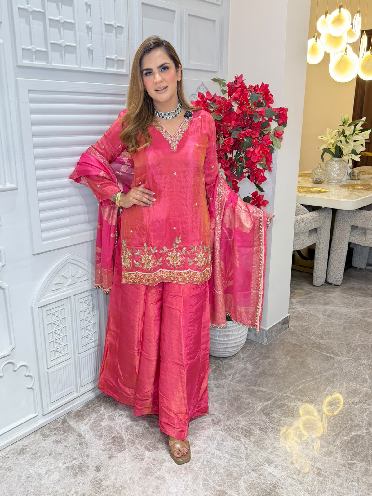 Elegant Suit With Lace Work PC3312