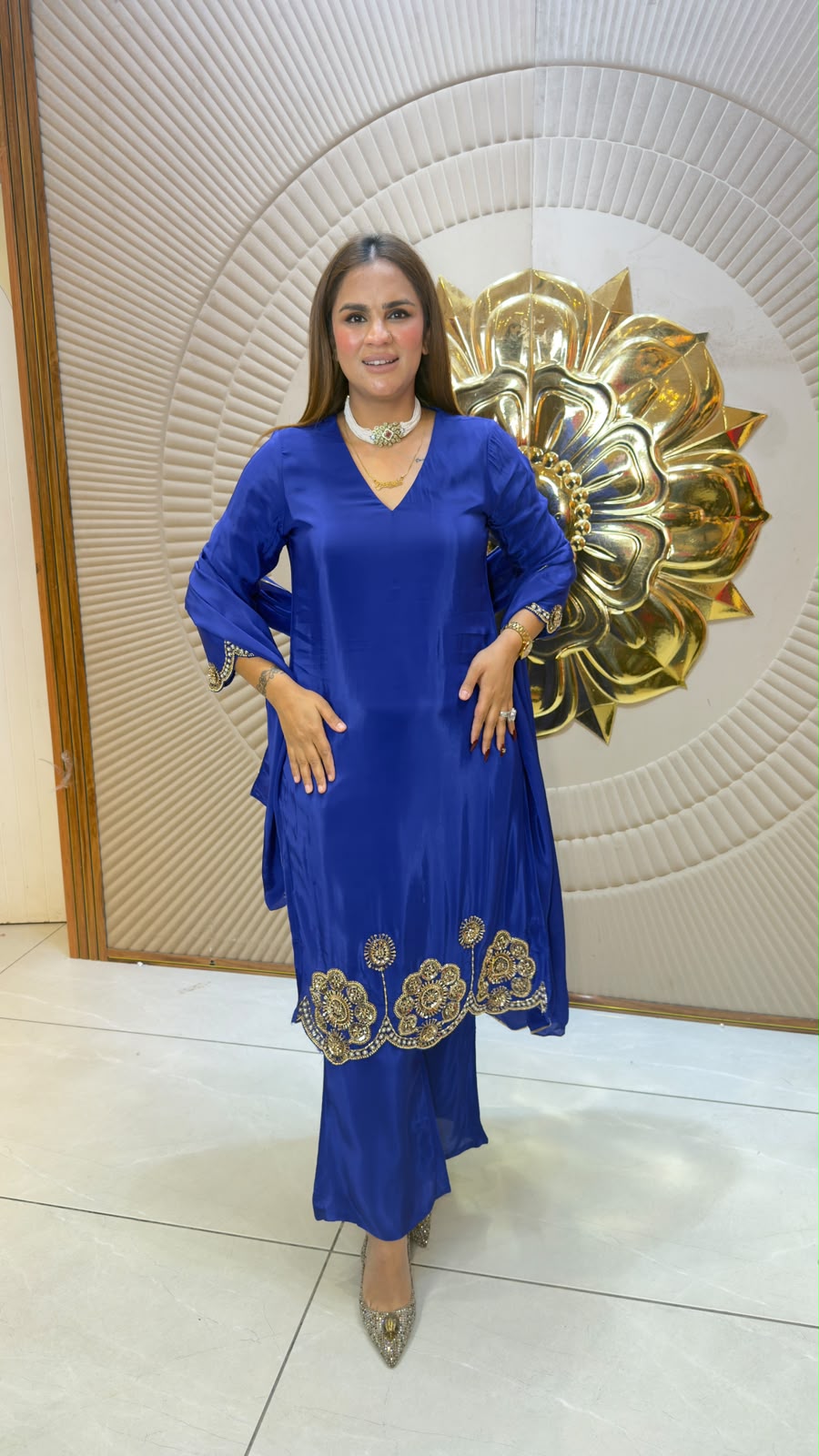 Elegant ethnic kurta and palazzo/sharara set pc3321