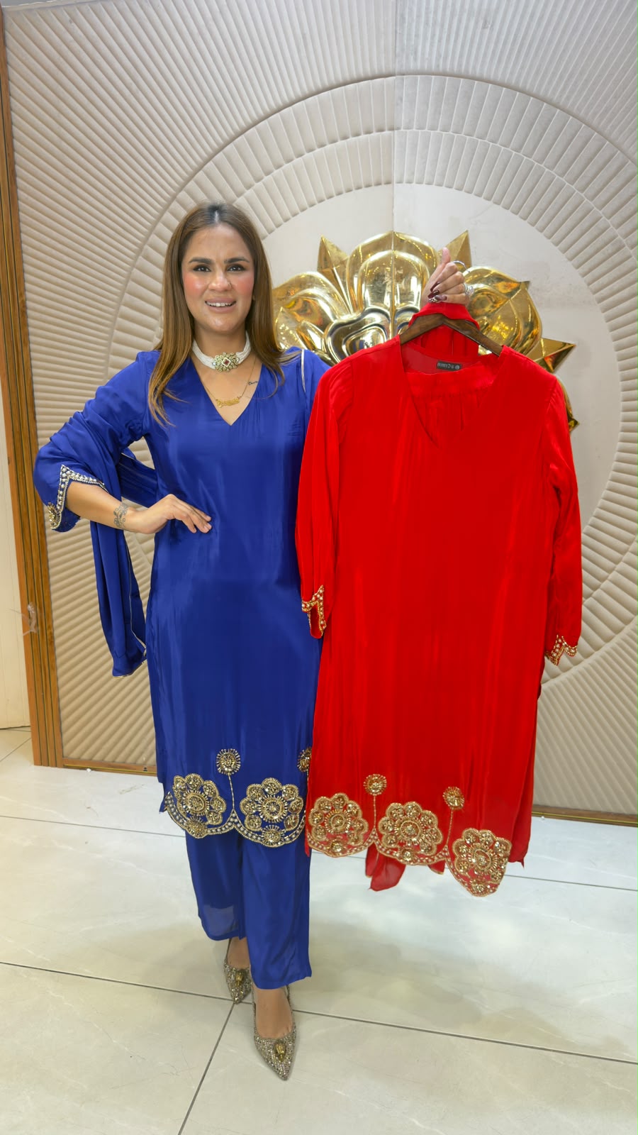 Elegant ethnic kurta and palazzo/sharara set pc3321
