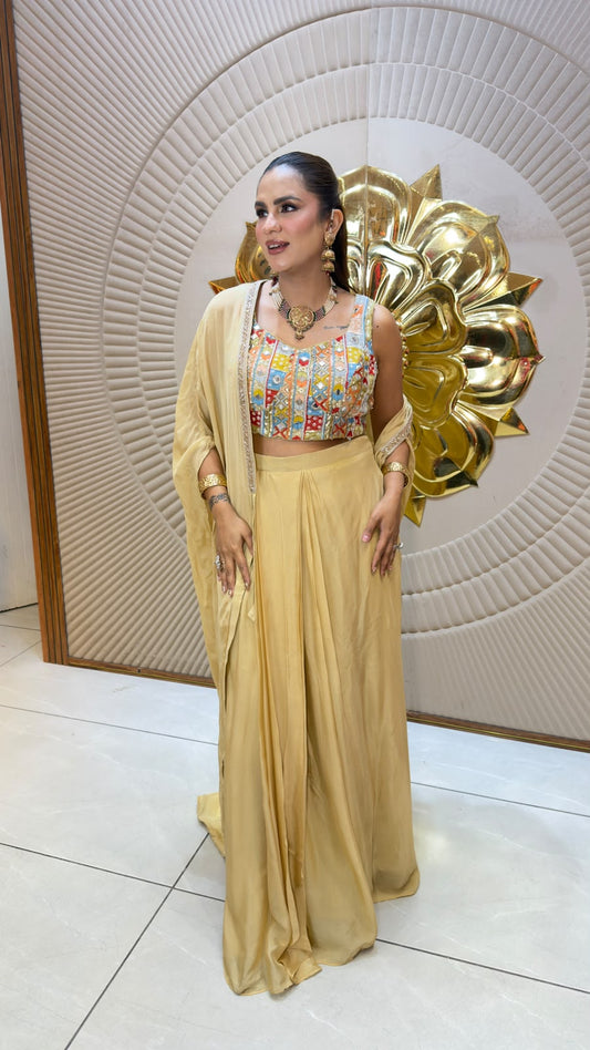 Elegant indo-Western three-piece set pc3323