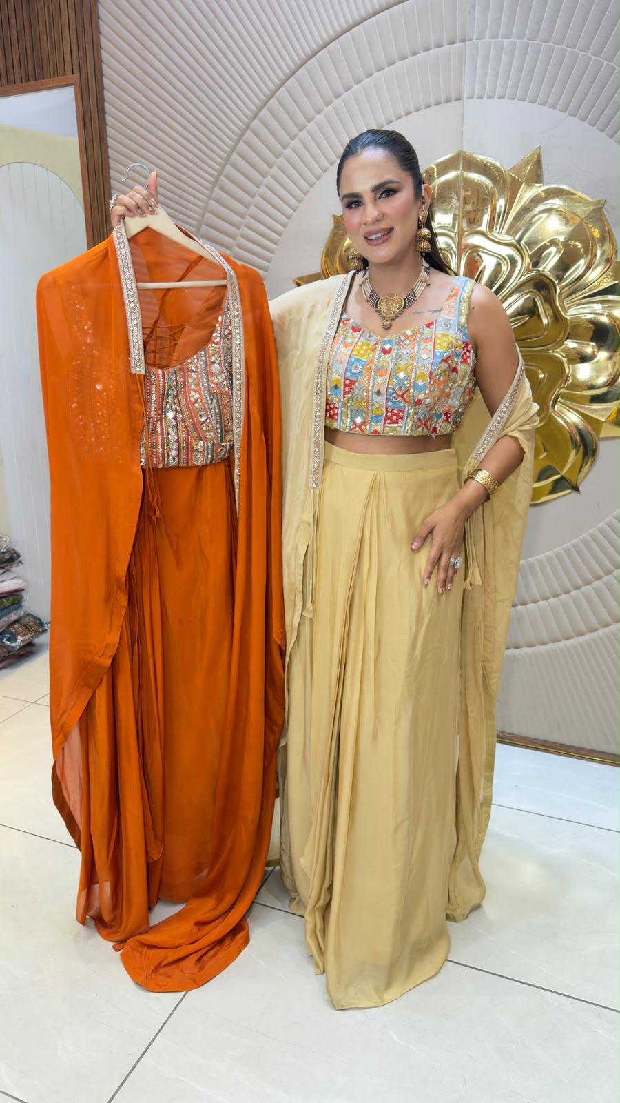 Elegant indo-Western three-piece set pc3323