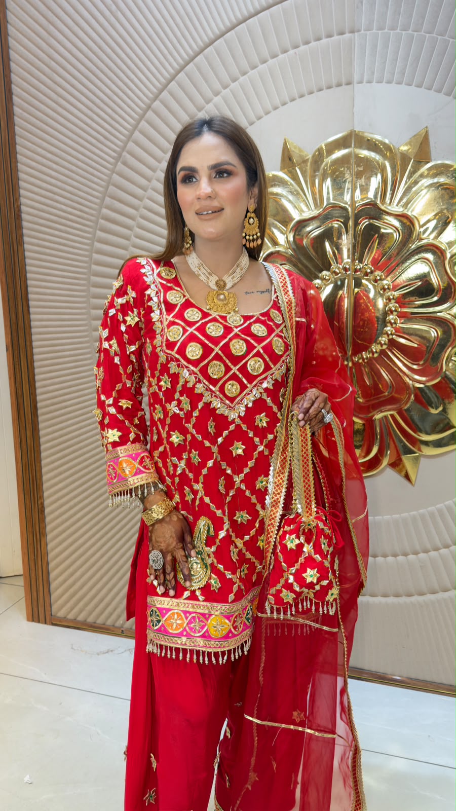 Elegant  red traditional ethnic suit set  PC3357