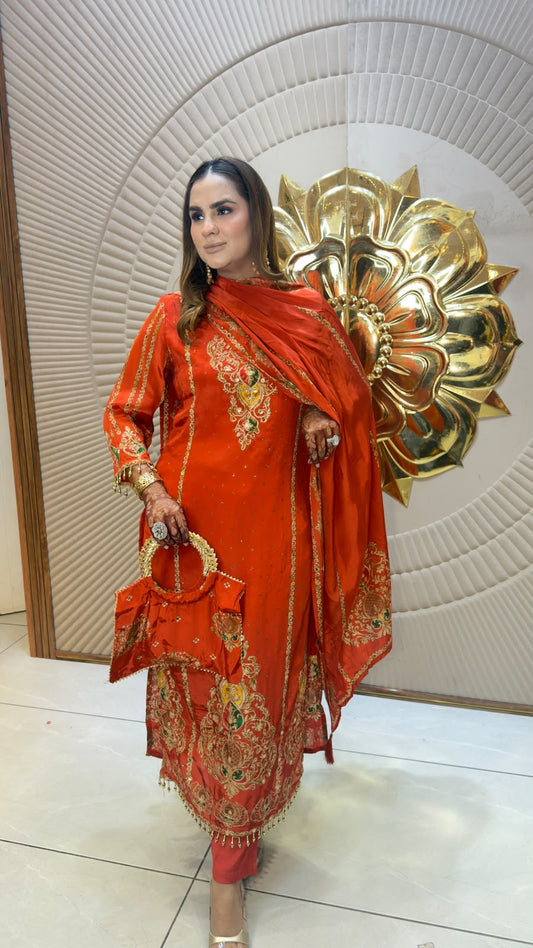 Elegant  embroidered ethnic kurta set  PC3364