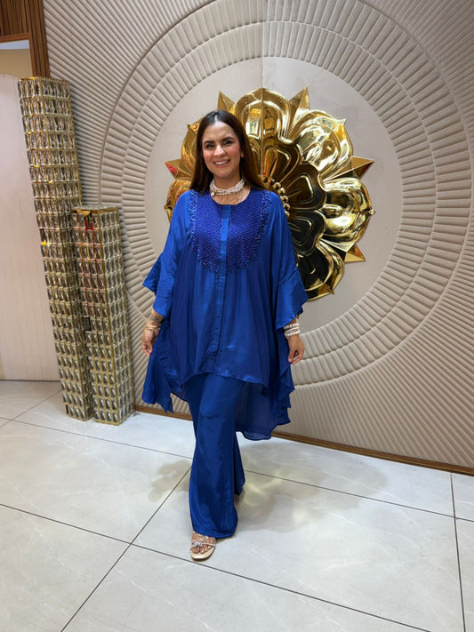 Elegant Royal Blue Women’s Designer Kaftan Suit PC1696