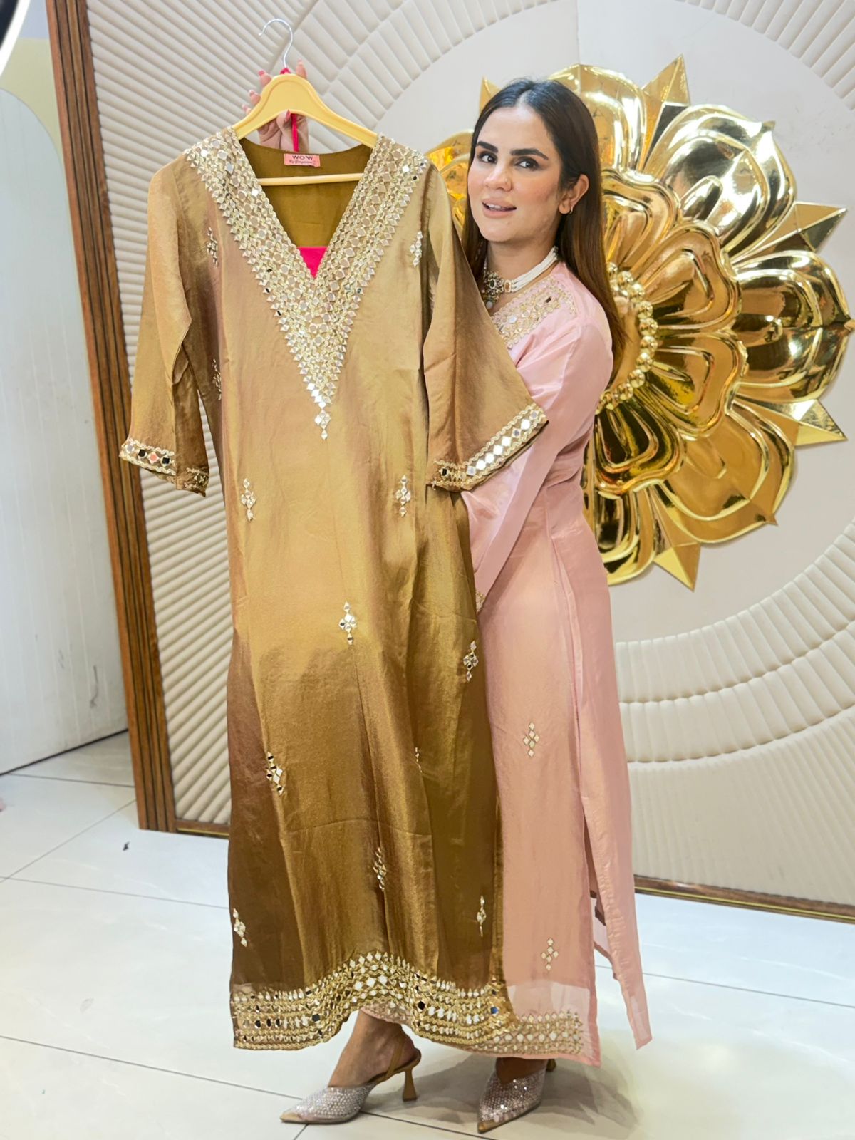 Beautiful Mirror Work Indo Western Drees PC2735