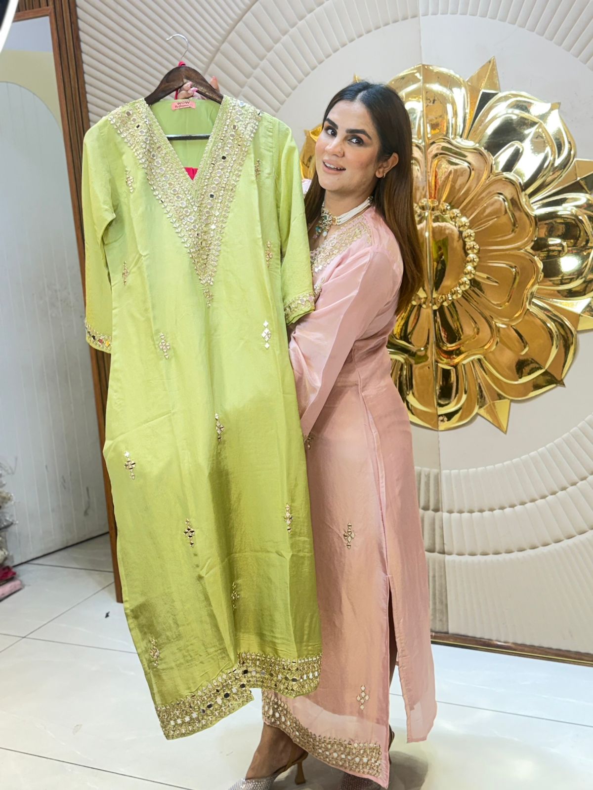 Beautiful Mirror Work Indo Western Drees PC2735