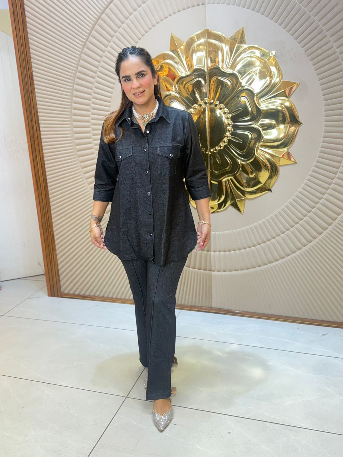 Beautiful Denim Co-Ord Set PC2810