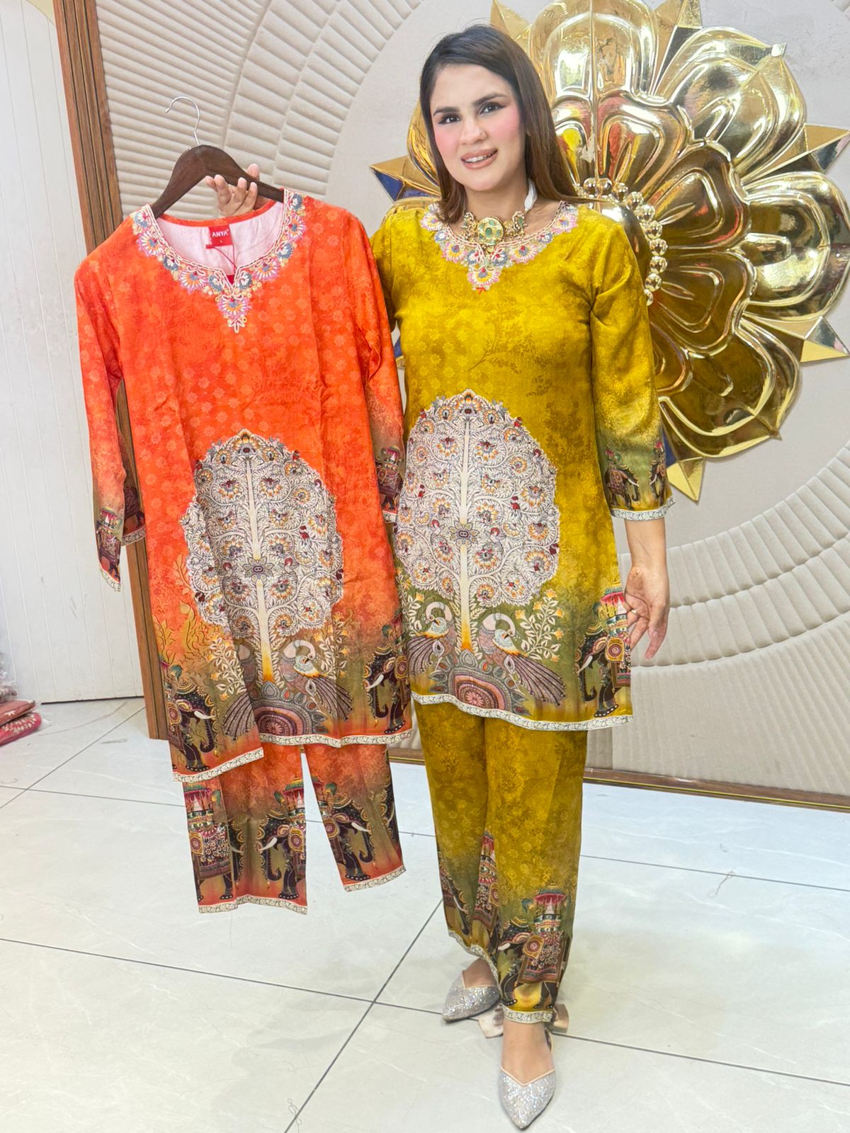 Beautiful Pattern Print Suit PC2912