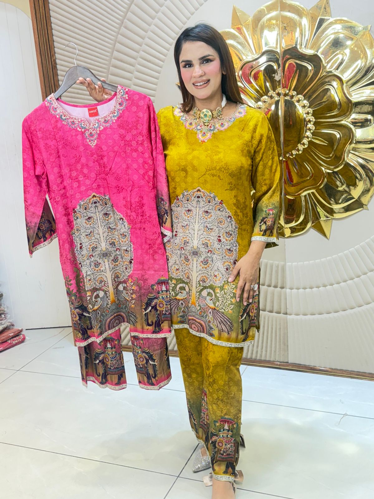 Beautiful Pattern Print Suit PC2912