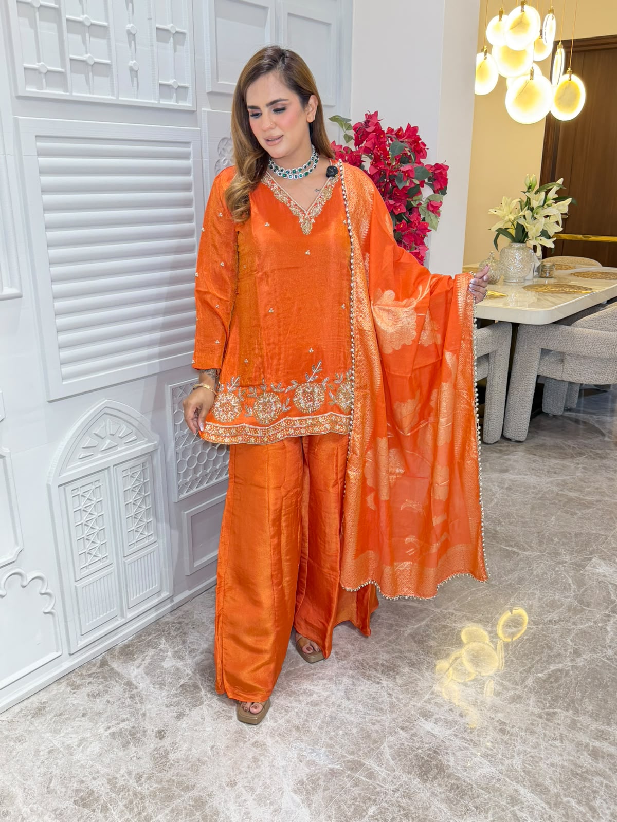 Elegant Suit With Lace Work PC3312