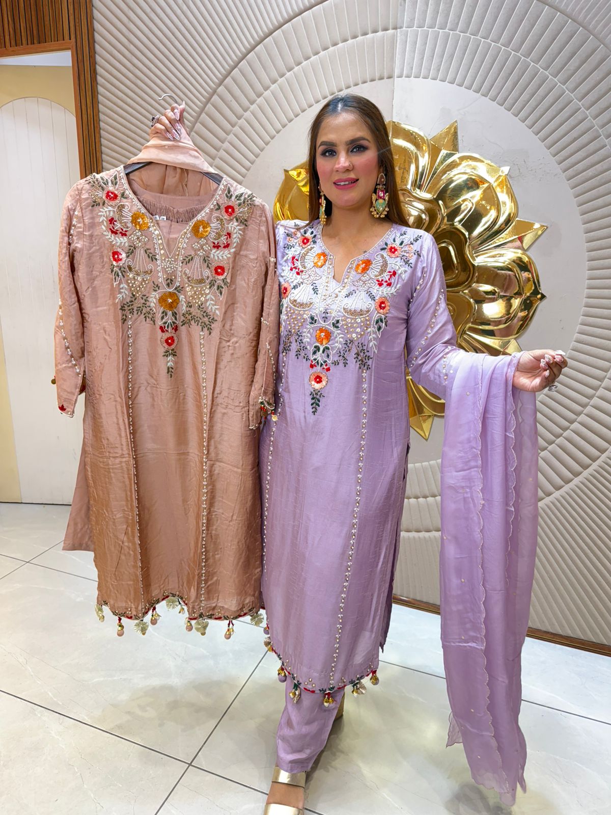 Beautiful Flower Design Suit PC2549