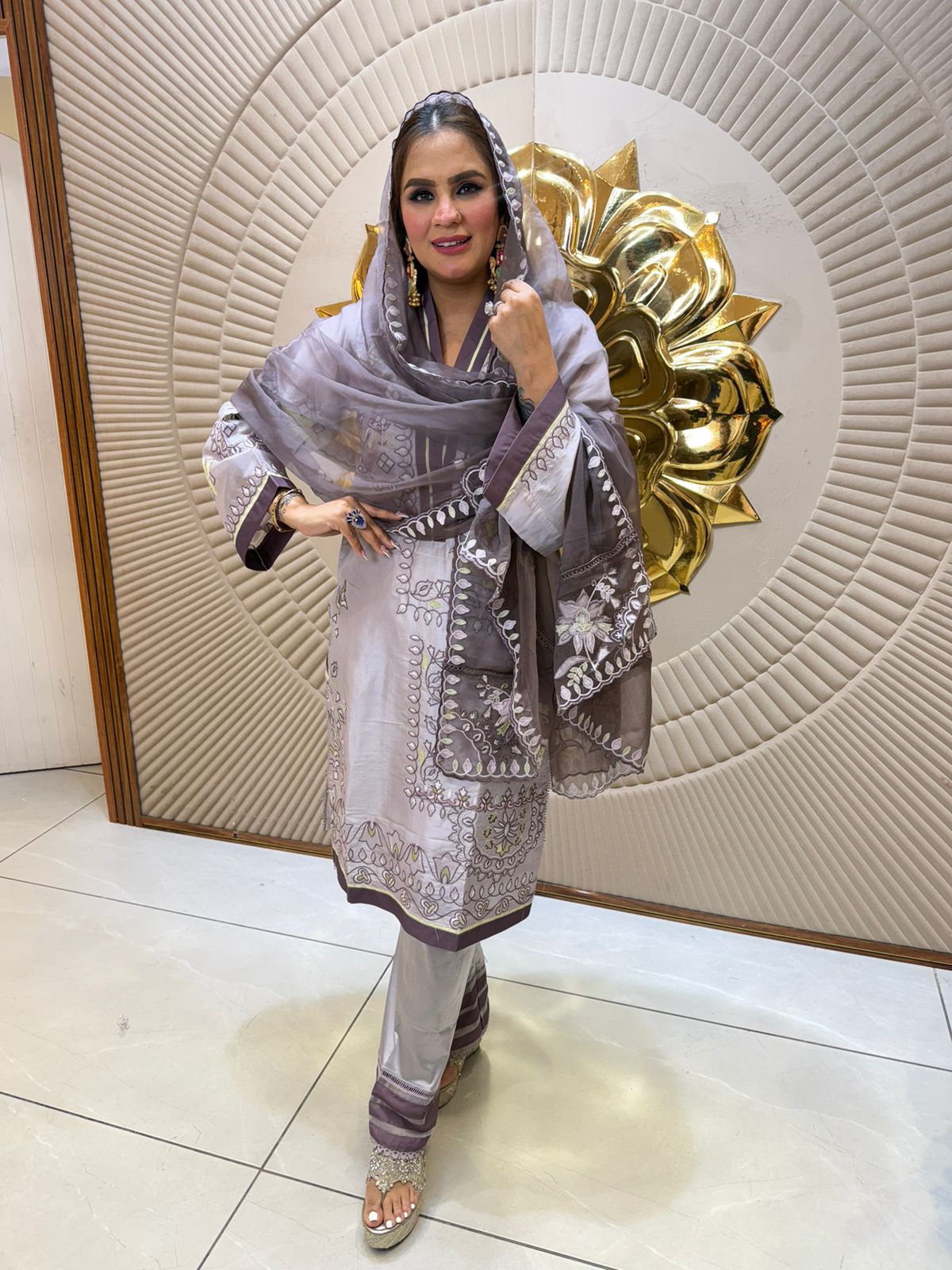 Elegant Suit With Embroidery PC2553
