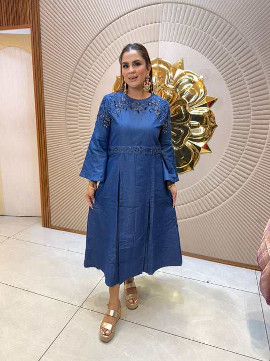 Elegant Dress in Blue Color PC2622