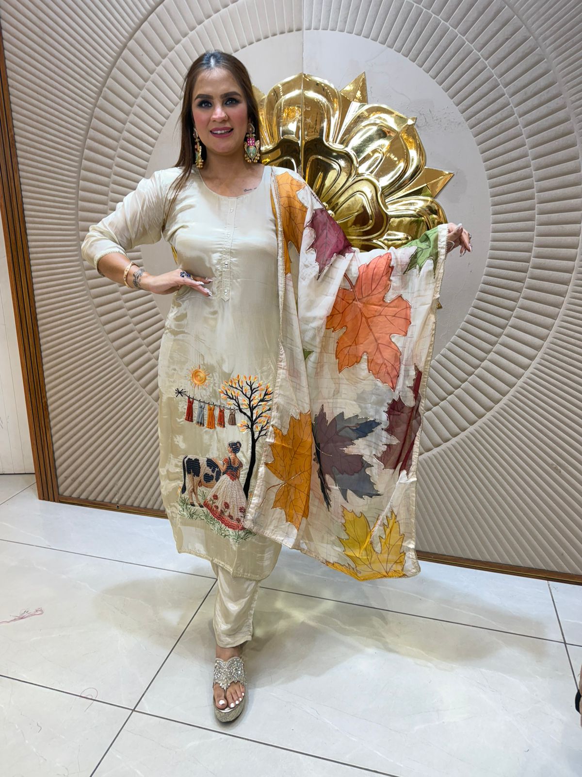 Beautiful Suit with Designer Dupatta PC2555