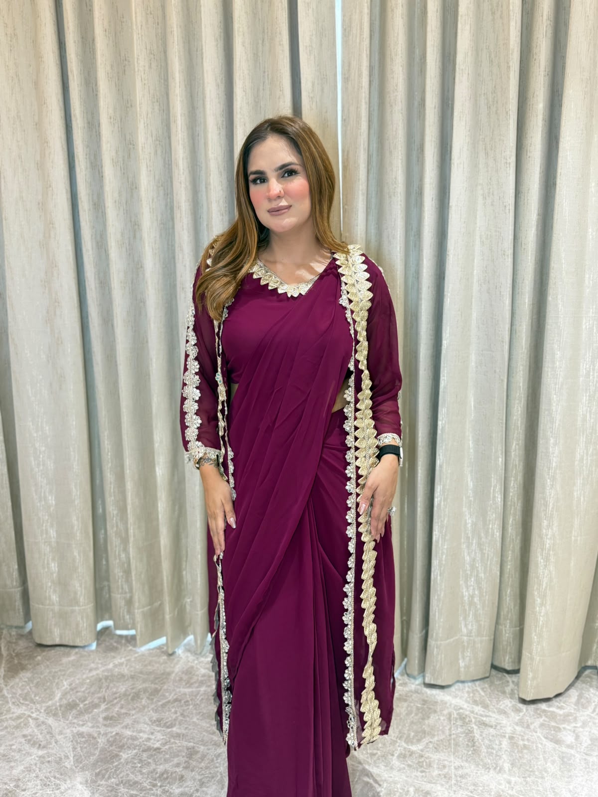Beutiful elegant partywear saree pc8192