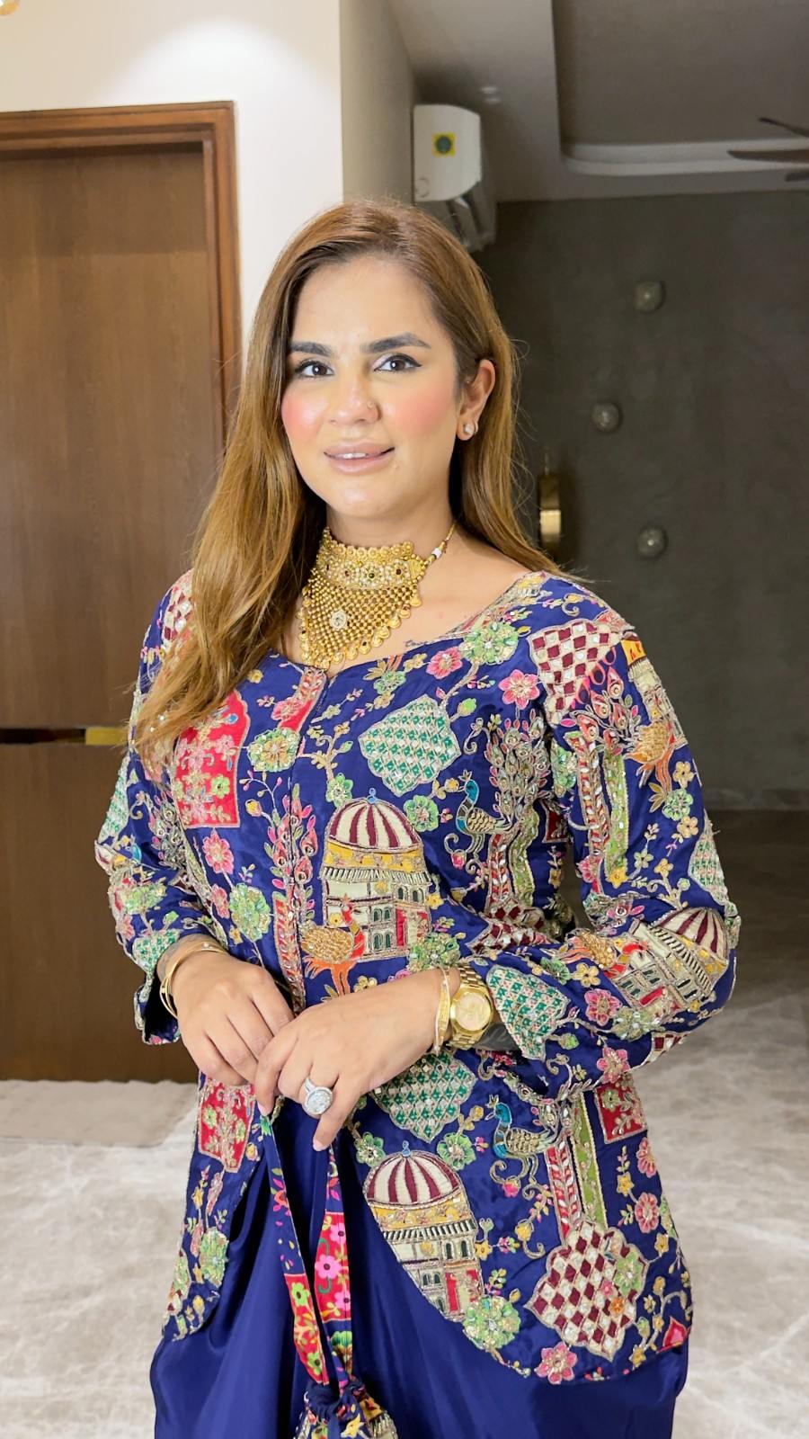 Printed Indo-western set PC3754